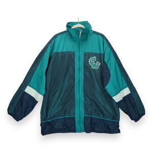 Vintage Crazy Wave 90's Mens Track Jacket Training Multi Color Nylon Size Medium